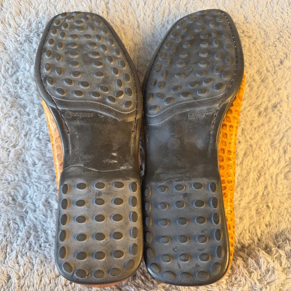 VTG Lederer Vintage Crocodile Embossed Leather Loafers Womens - EU 38 US 7‎
